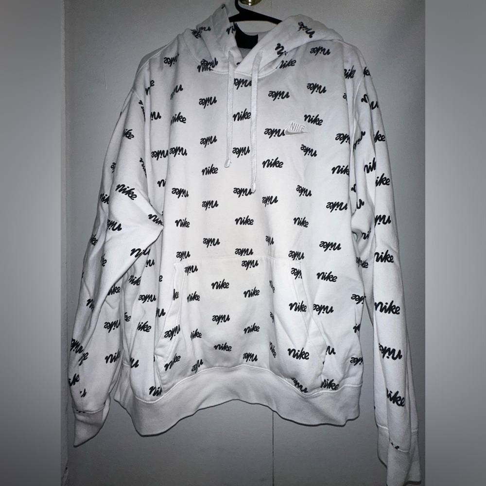 White and Black Nike Hoodie